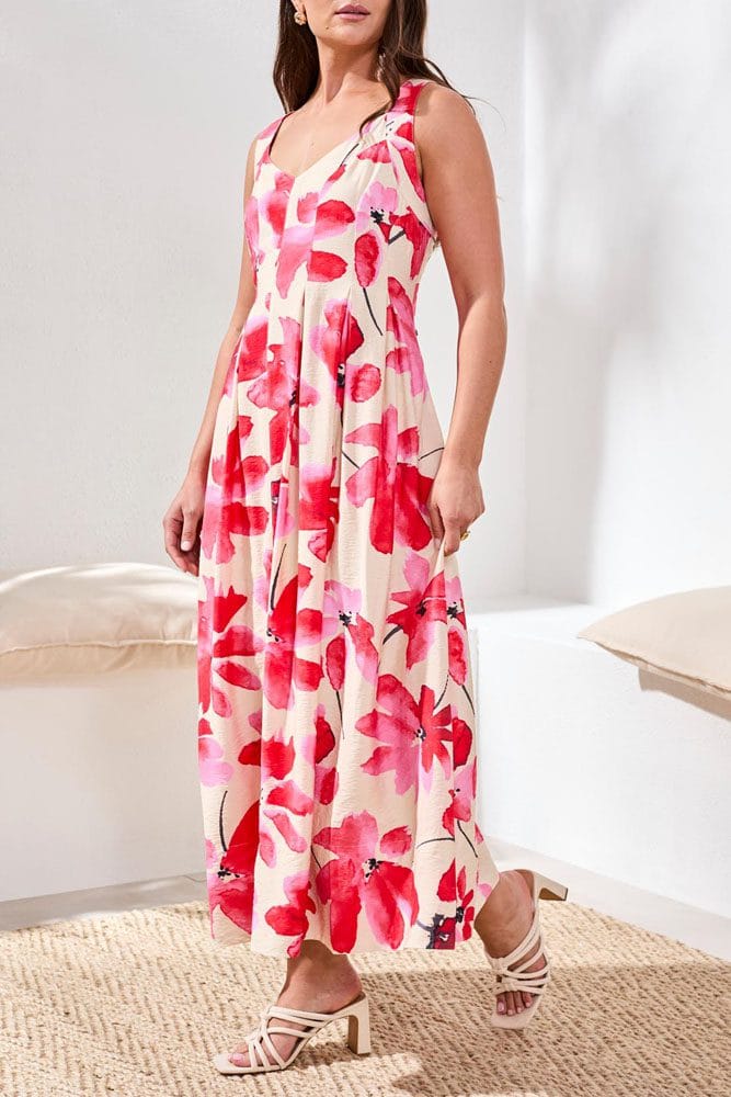 maxi tribal dress Tribal Floral Maxi Dress XS