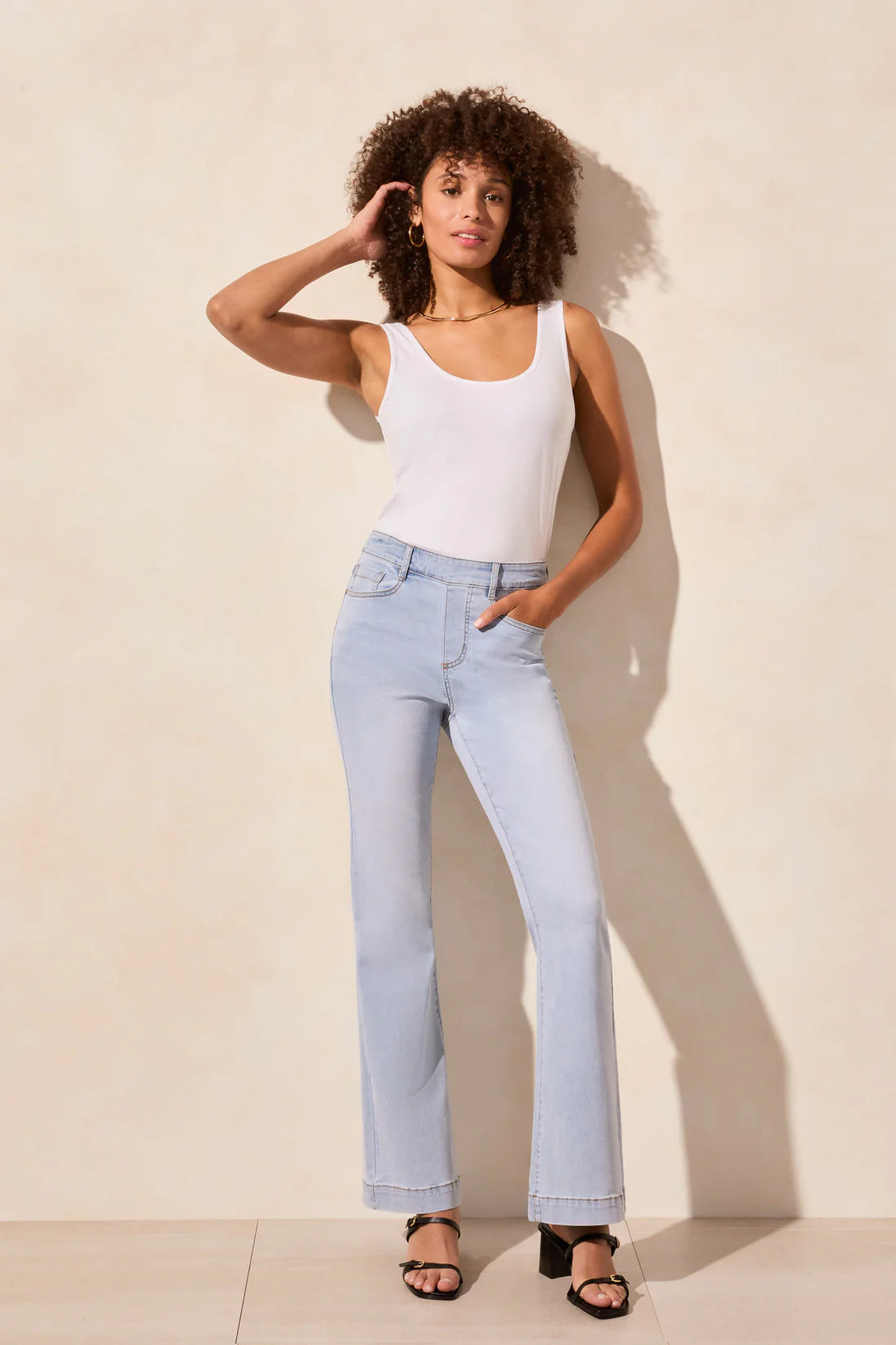 Audrey Pull-on Flare Jeans
