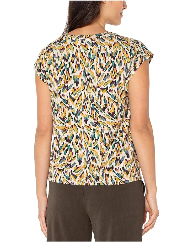 Shoulder Pleat Knit Top