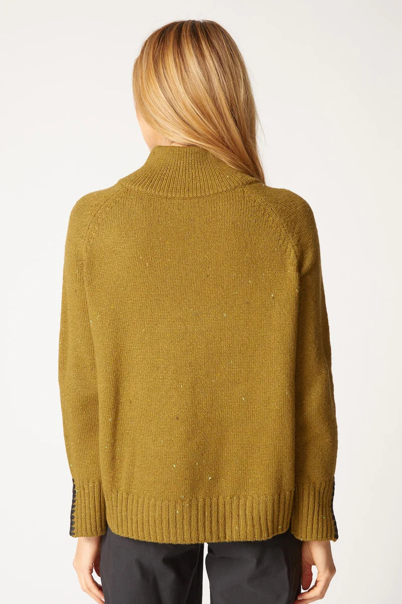 Harvest Tweed Zip Neck Sweater