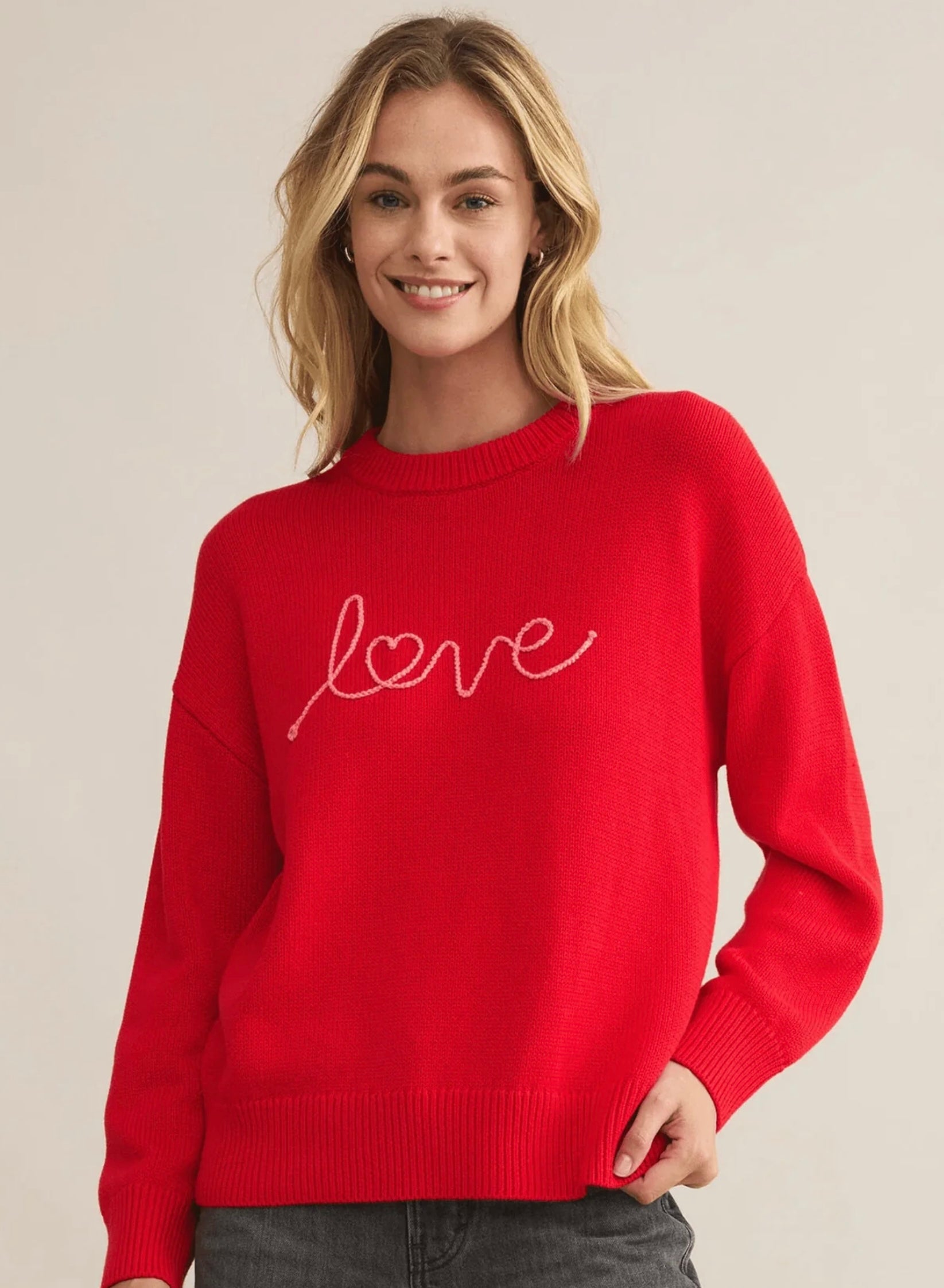 Love Notes Boyfriend Sweater