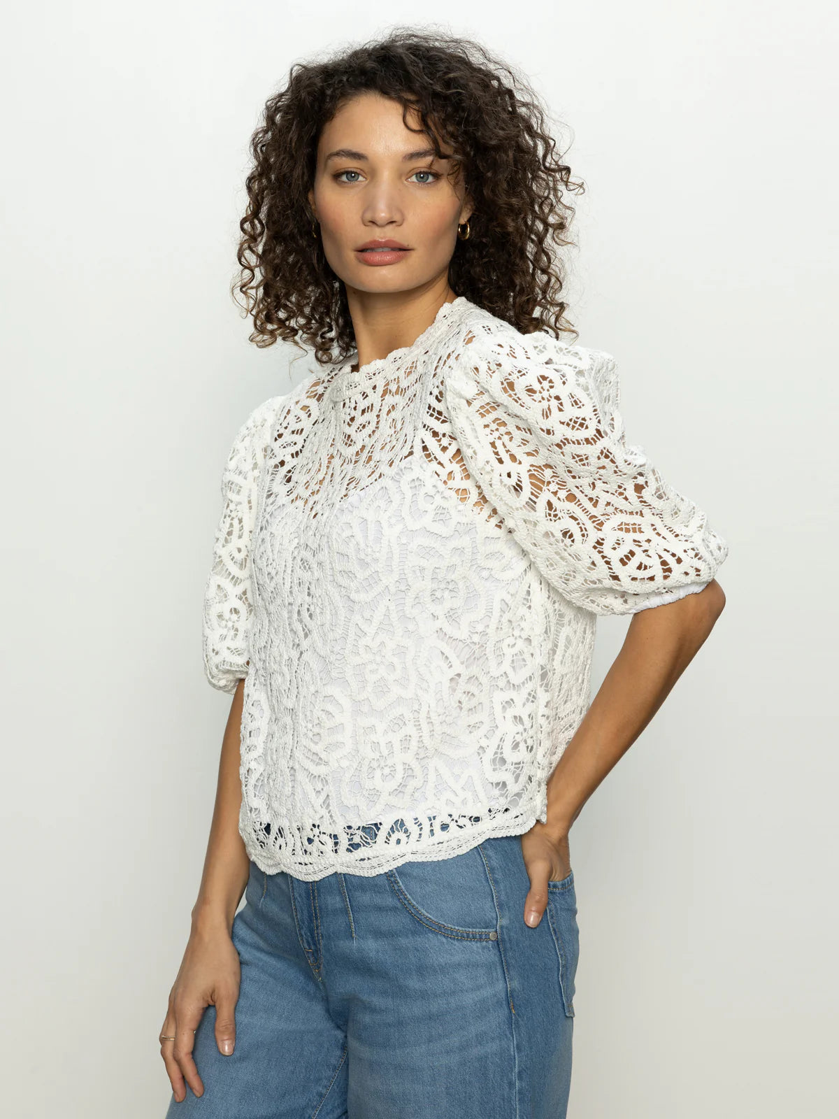 Cherished Lace Tee White