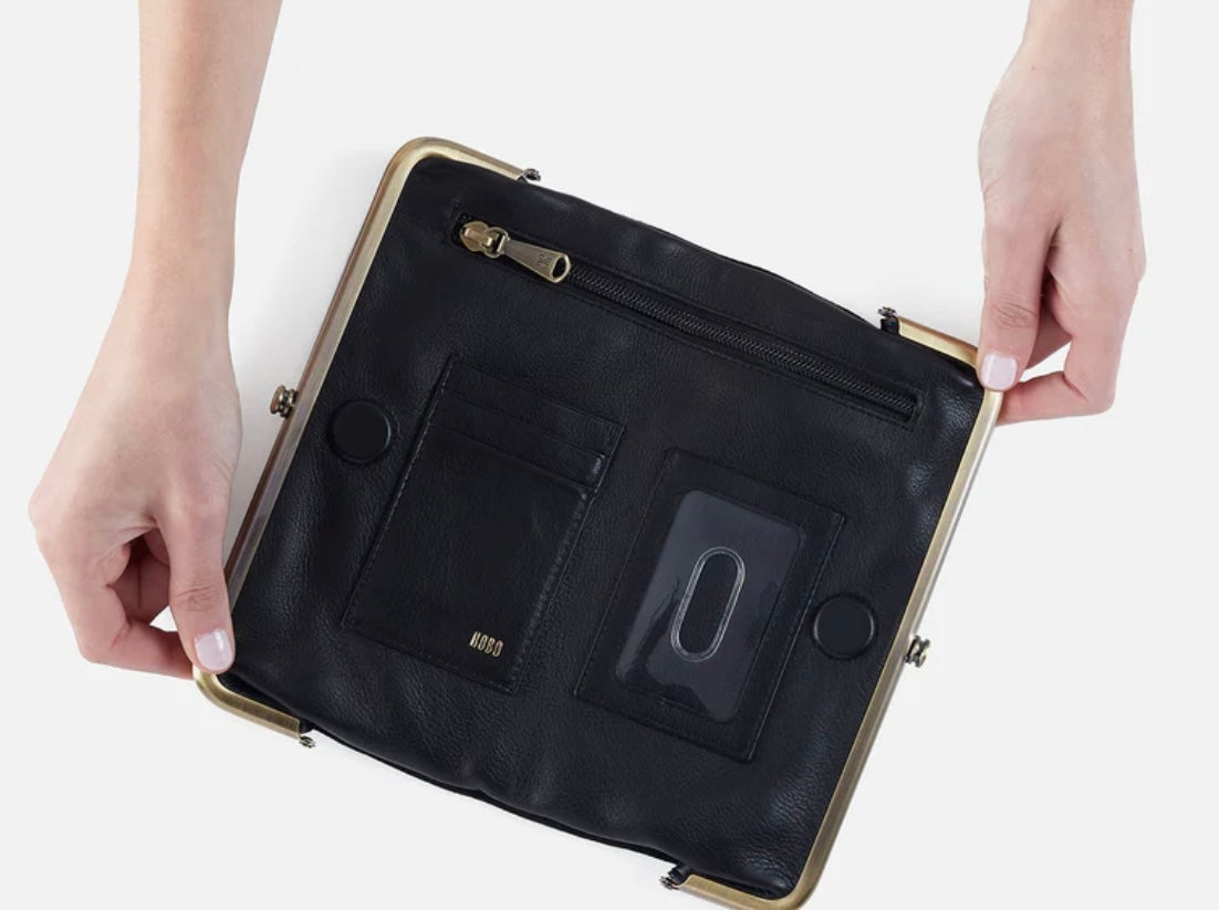 Lauren Studded Suede Clutch