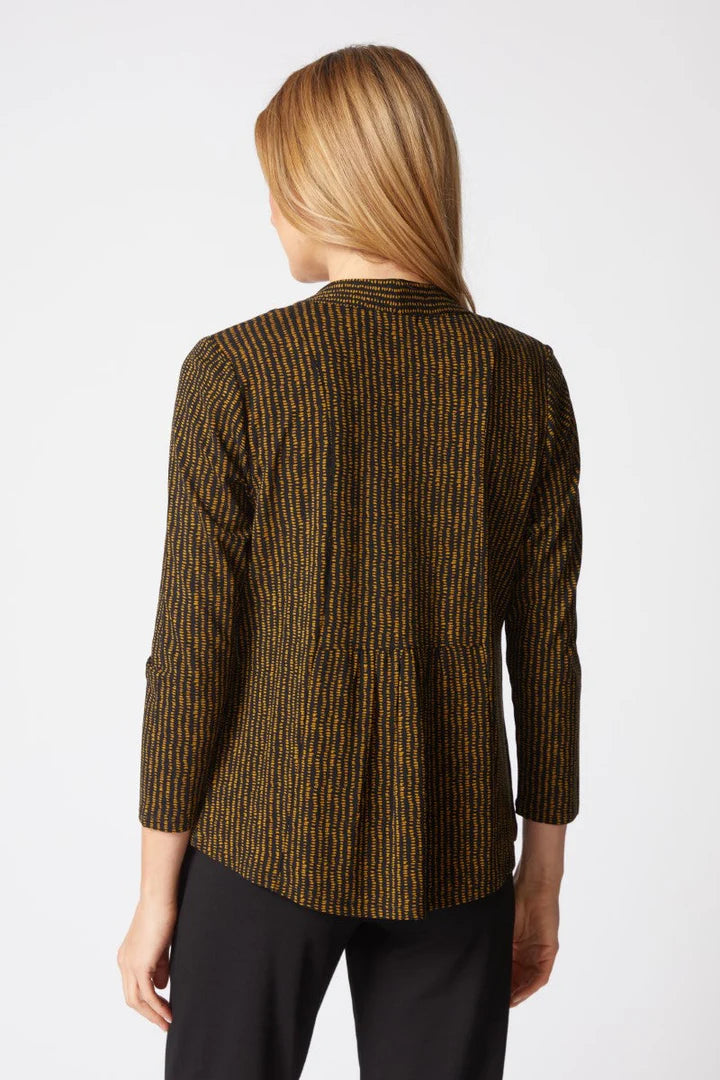Shirred Back Open Front Jacket