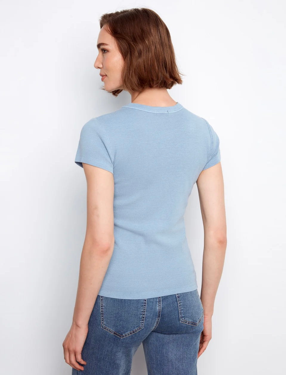 Charlie B Tencel Ribbed Crew Neck T