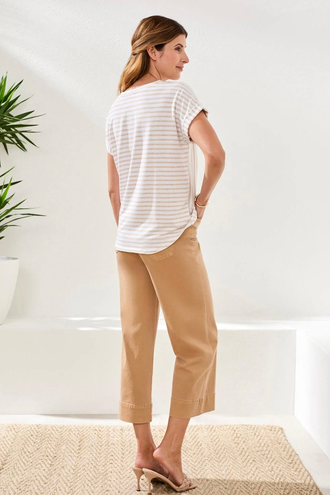 Tribal Short Sleeve Stripe Top