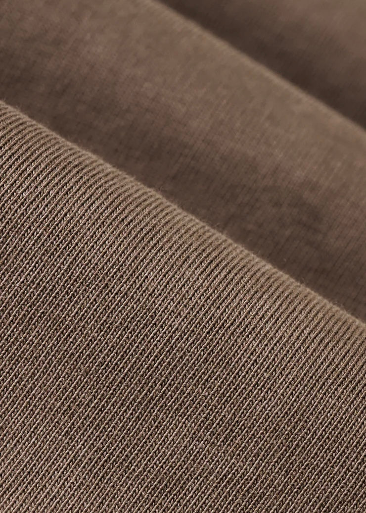Close-up of brown fabric texture