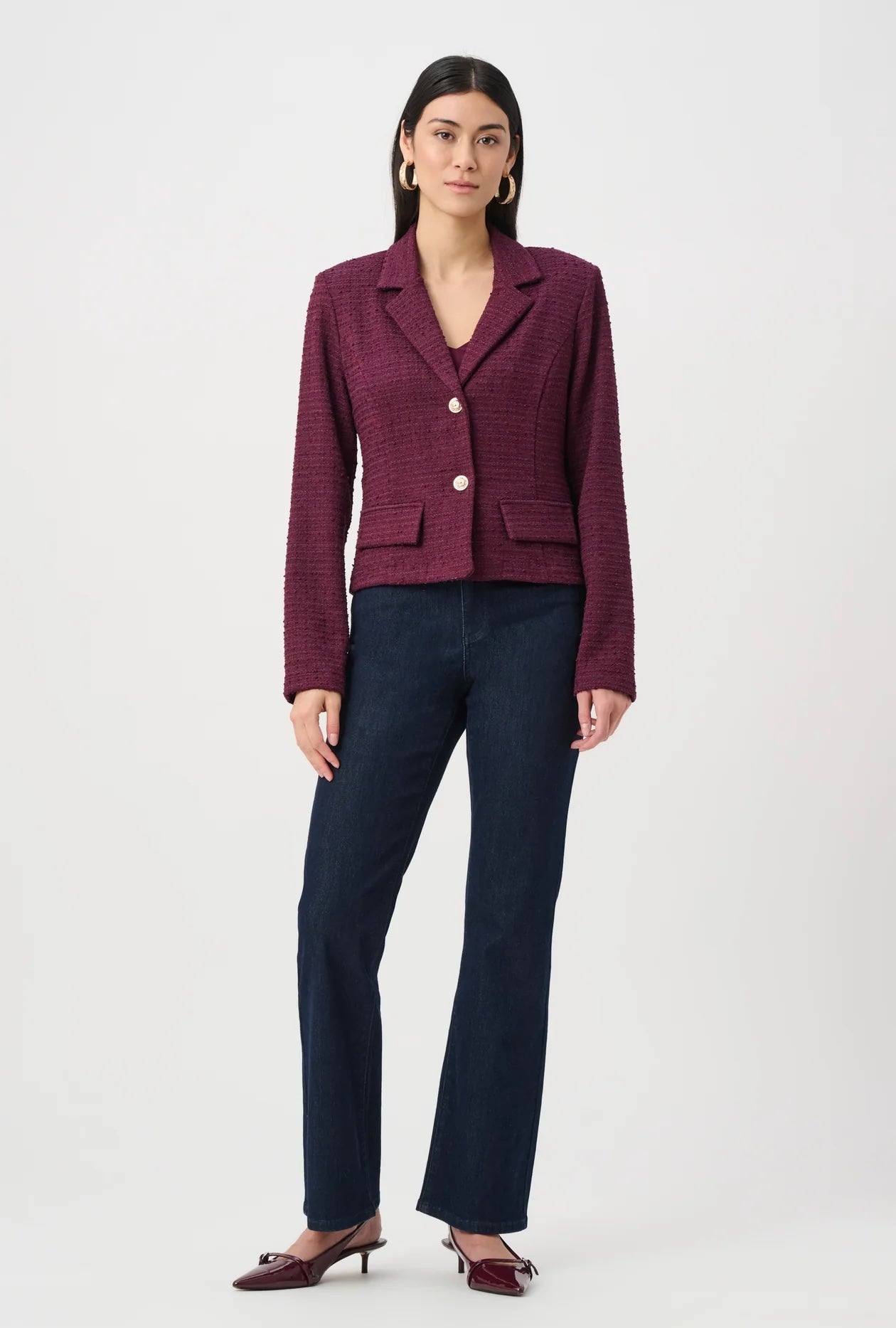 Joseph Ribkoff Boucle Notched Blazer