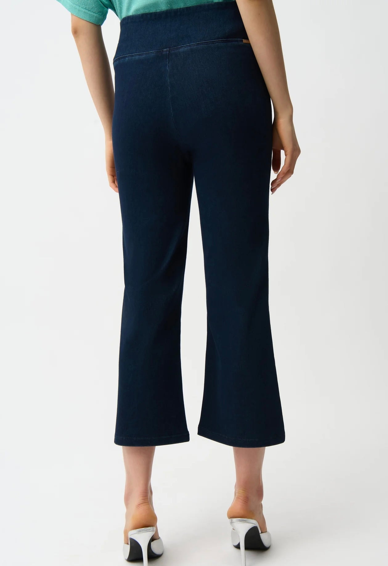 Joseph Ribkoff Women's Knit Denim Cropped Flare Pant