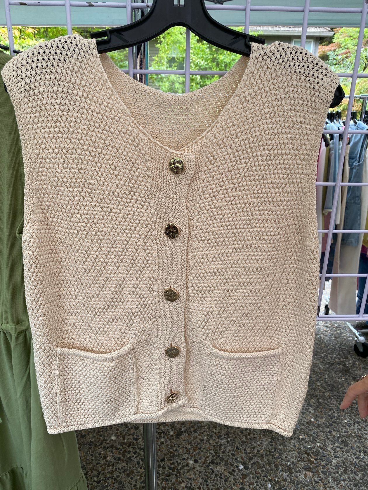 Knit Sweater Vest Cococream