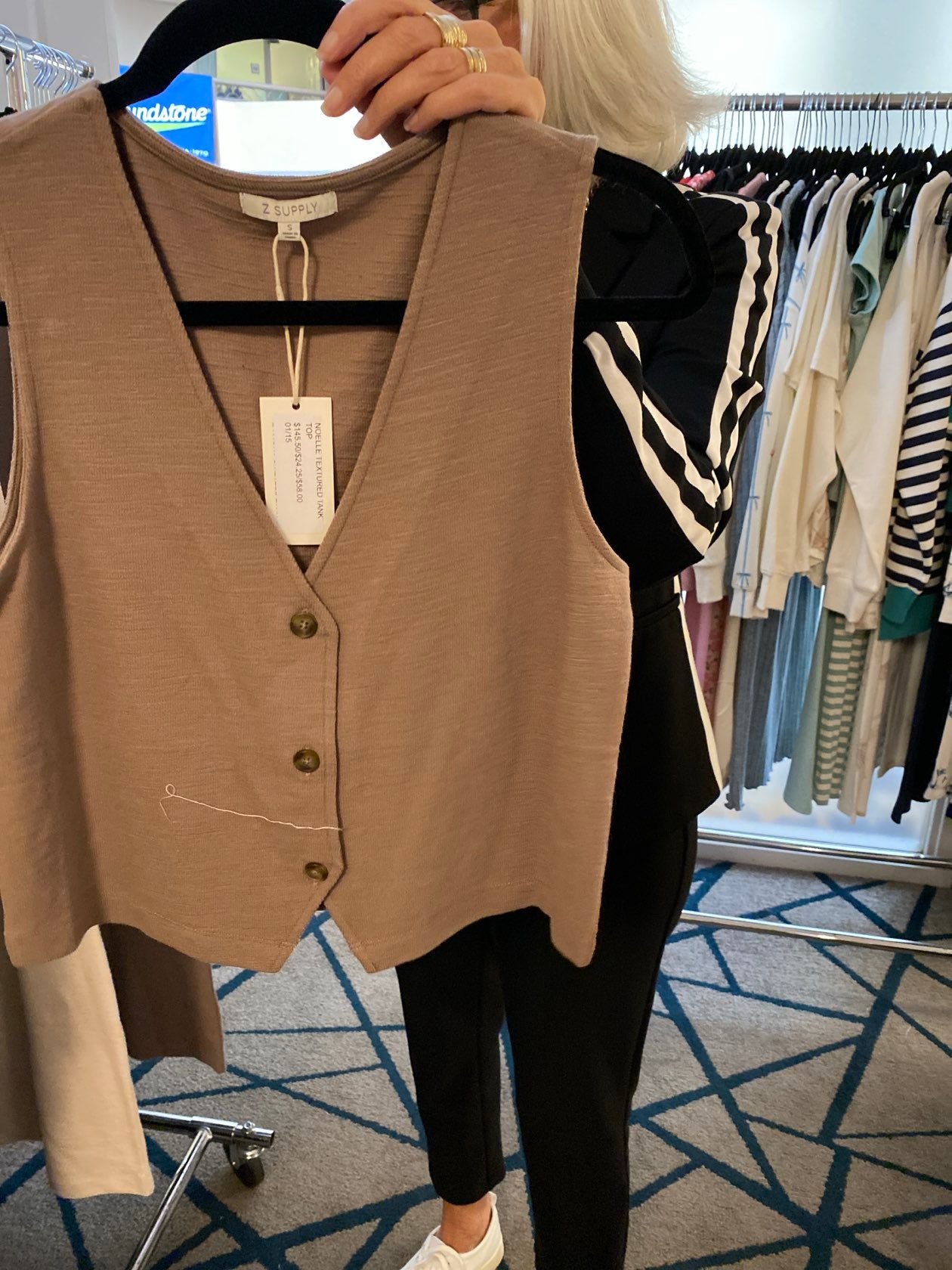 Noelle Textured Tank Top milkshake