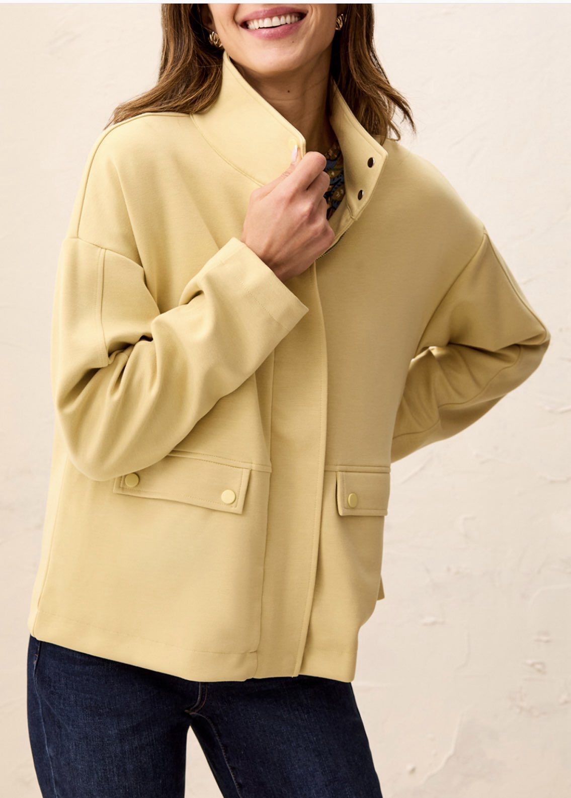 Tribal LS Zip front coat w/lining