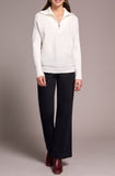 Zip Up V Neck Sweater
