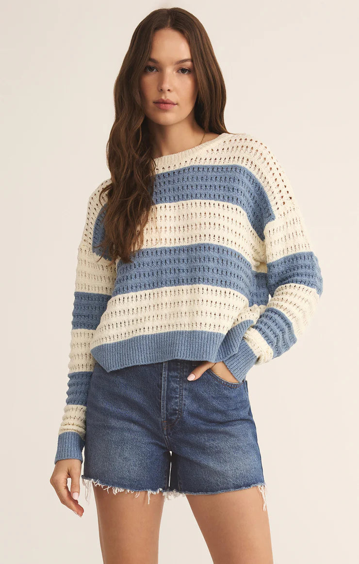SolAbbey Z Supply Stripe Crochet Sweater