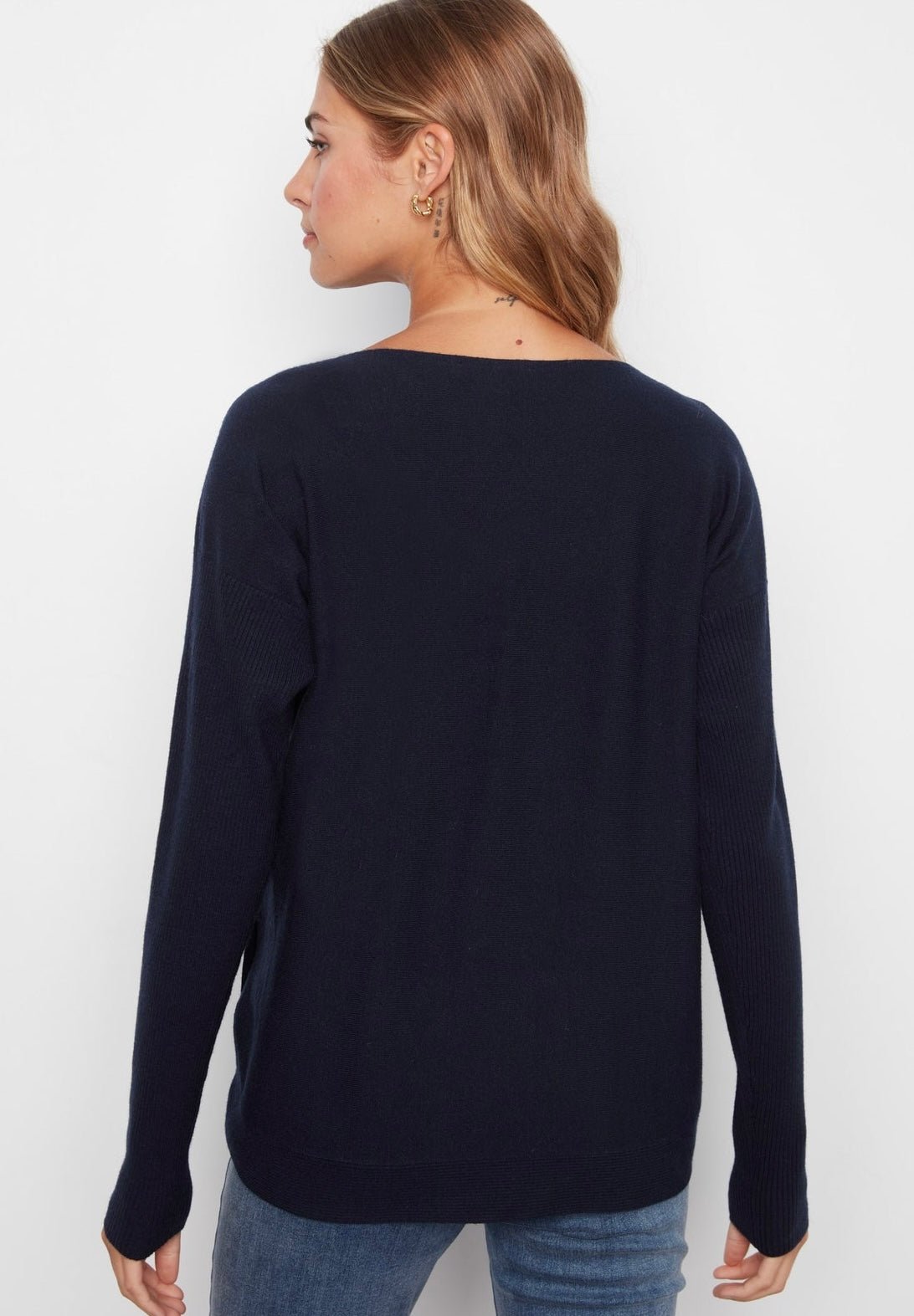 Charlei B Women's Boat Neck Sweater With Side Buttons - OLIVIA'S