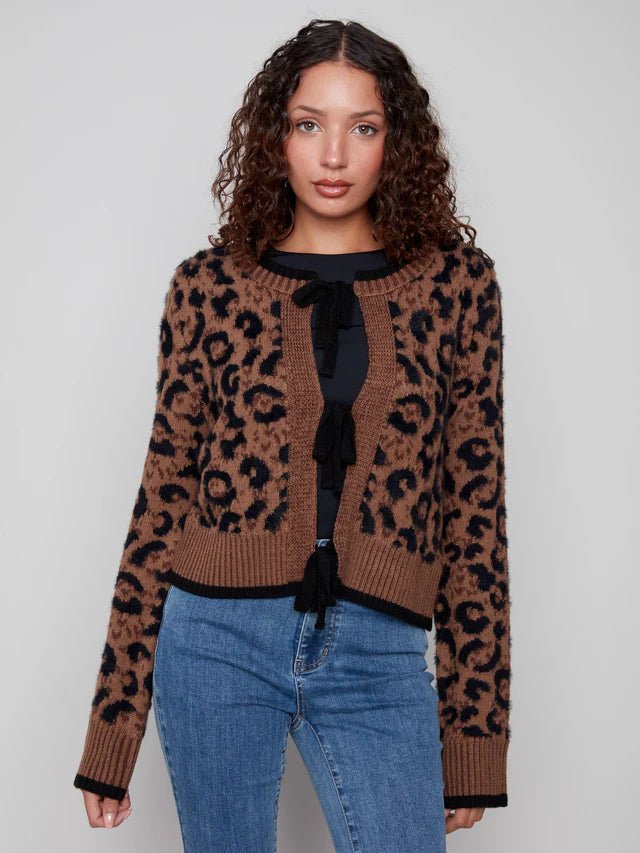 Charlie B Bow Tie Knit Cardigan - OLIVIA'S