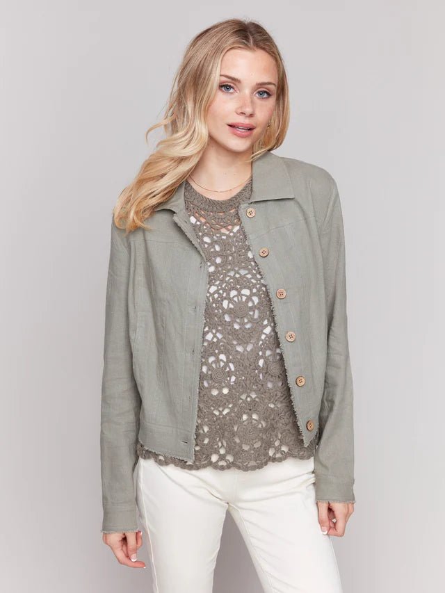 Charlie B Linen Blend Jacket - OLIVIA'S