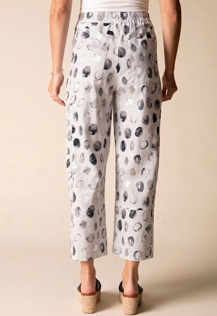 Habitat Women's Linen Dot Seamed Crop Pant - OLIVIA'S