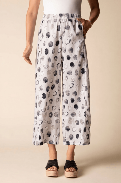 Habitat Women's Linen Dot Seamed Crop Pant - OLIVIA'S