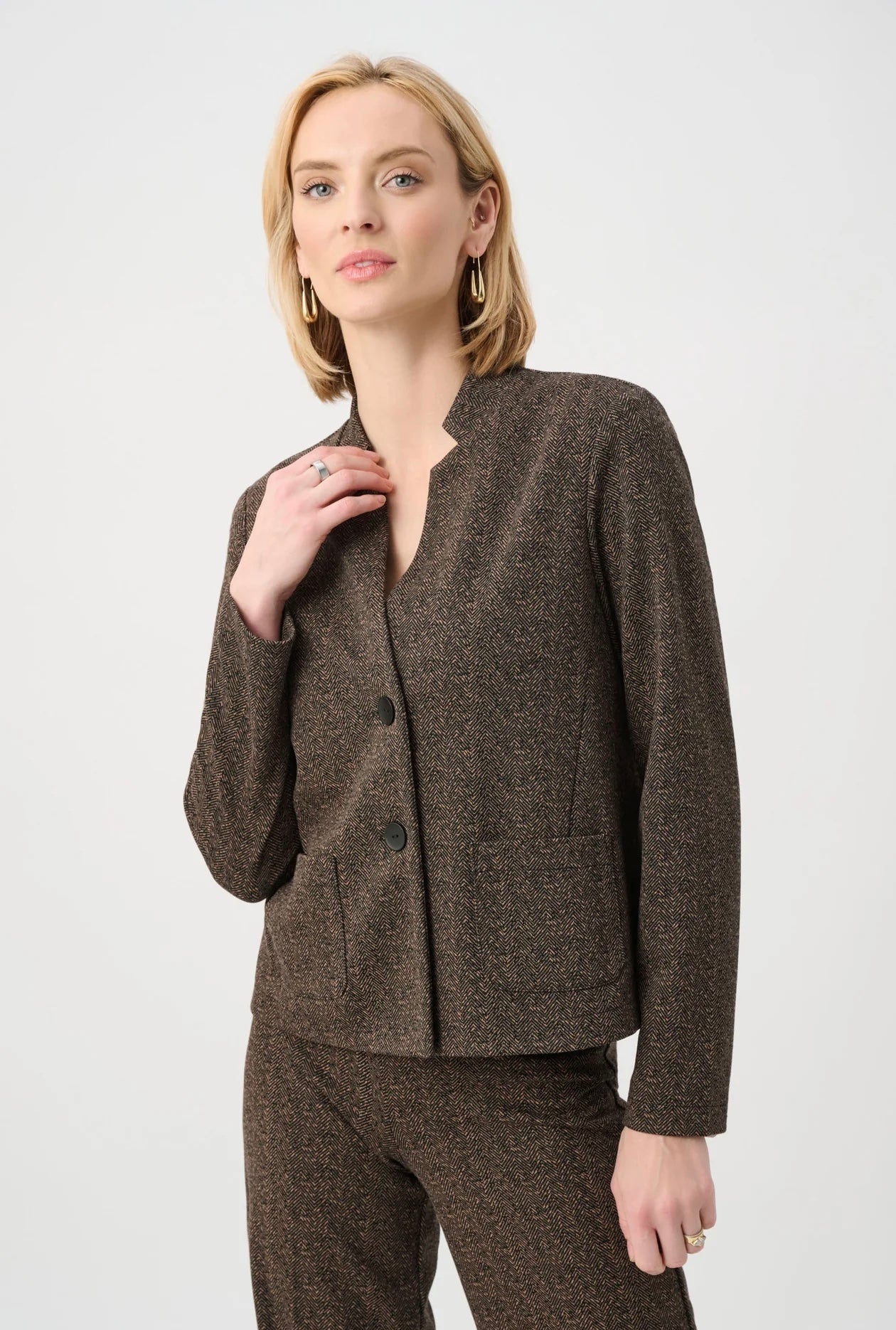 Joseph Ribkoff Herringbone Blazer - OLIVIA'S