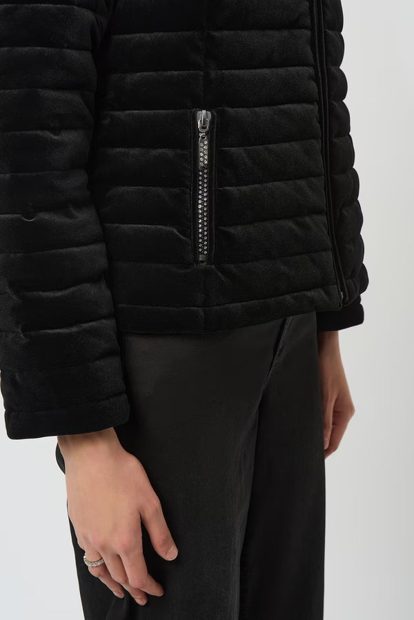 Puffer Jacket W/ Faux Fur Collar