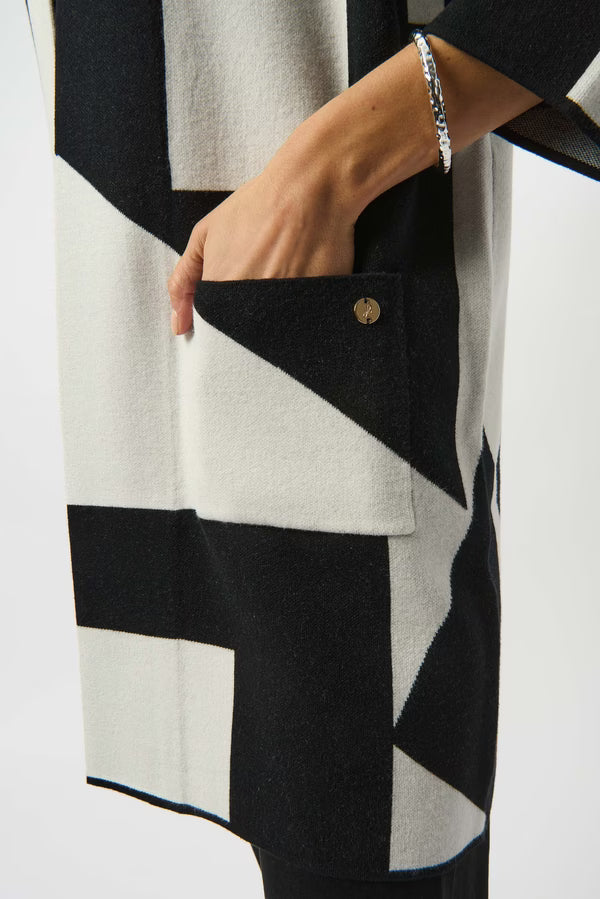 Abstract Long-Sleeve Cardigan