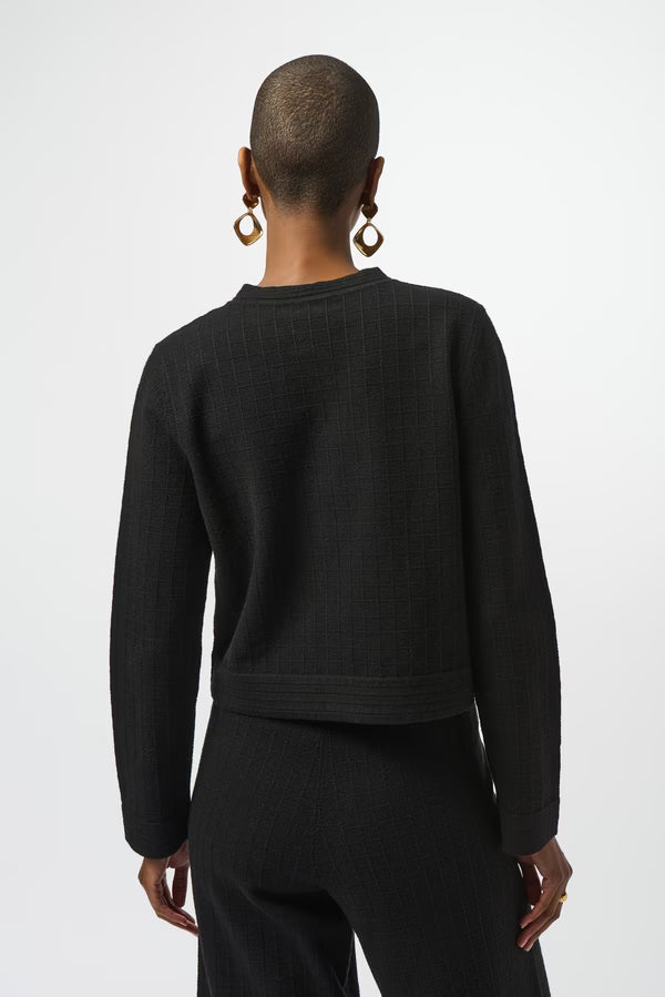 Crew Neck Sweater Jacket
