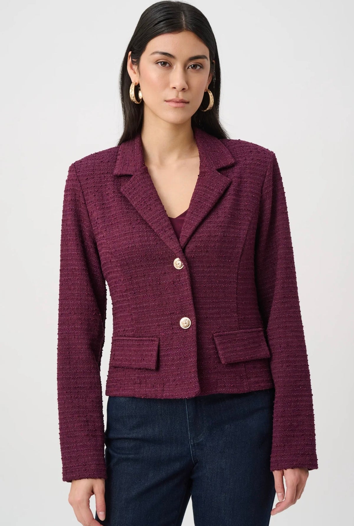 Joseph Ribkoff Women’s Boucle Notched Blazer - OLIVIA'S