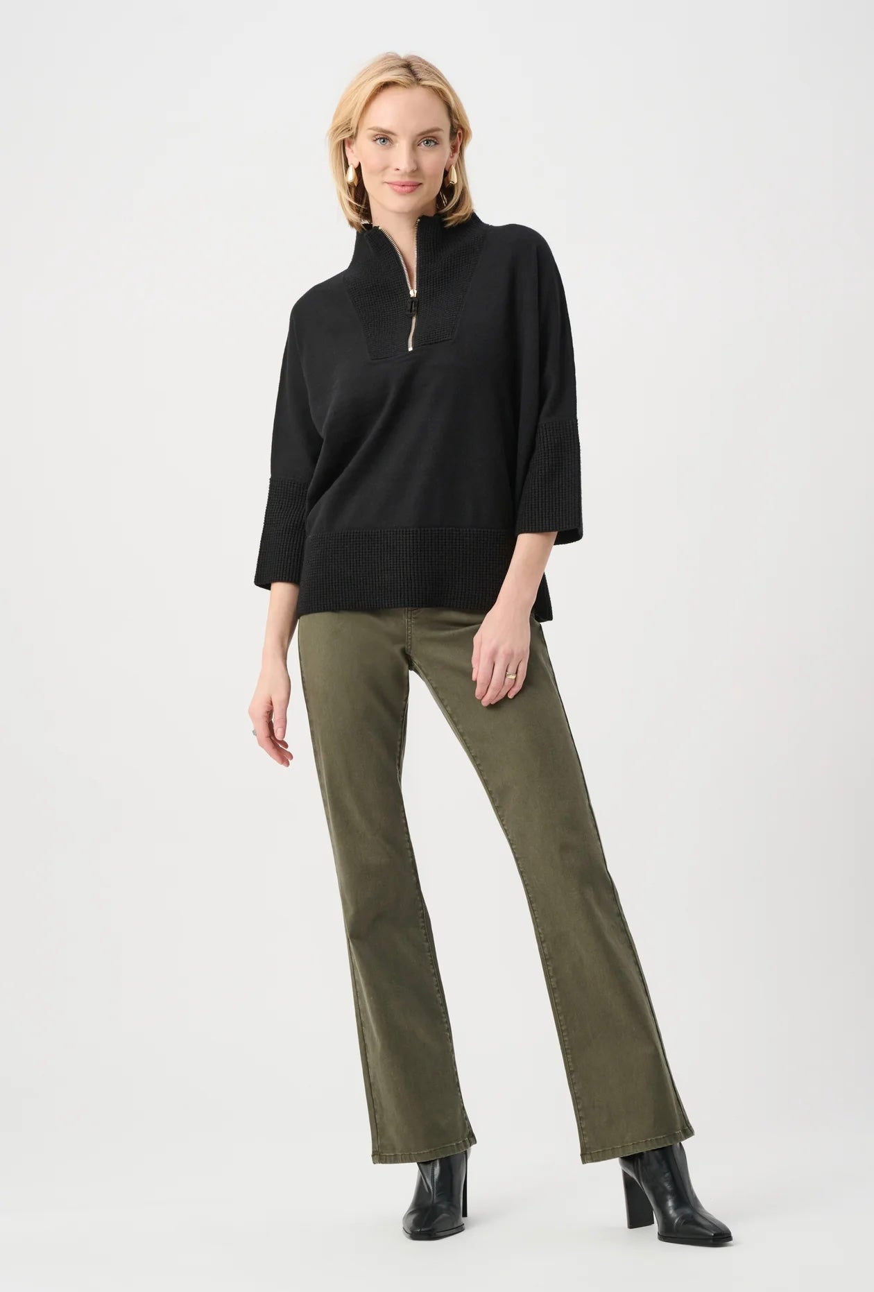 Joseph Ribkoff Women’s Brushed Nylon Zip Sweater - OLIVIA'S
