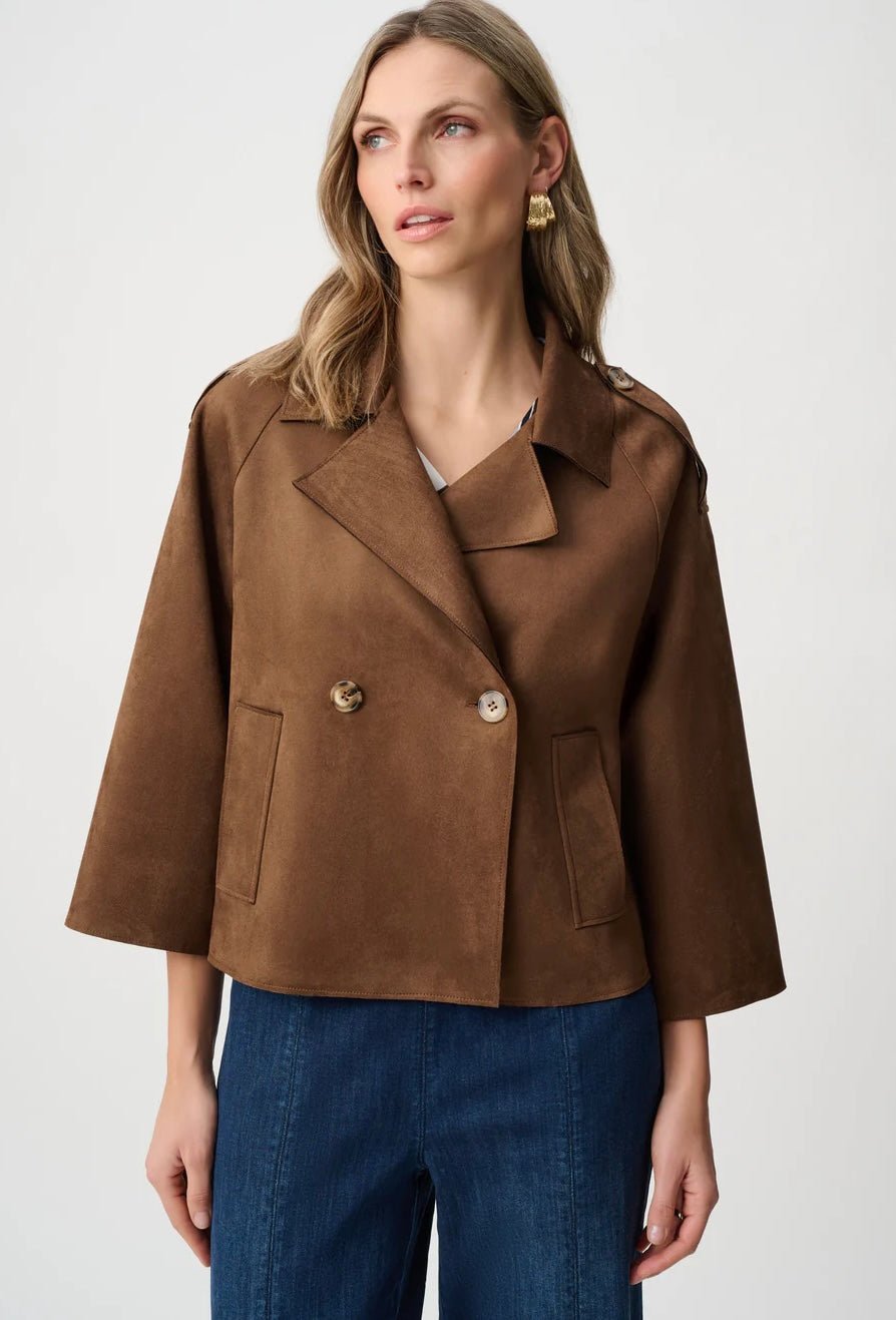 Joseph Ribkoff Women's Scuba Suede Boxy Jacket - OLIVIA'S