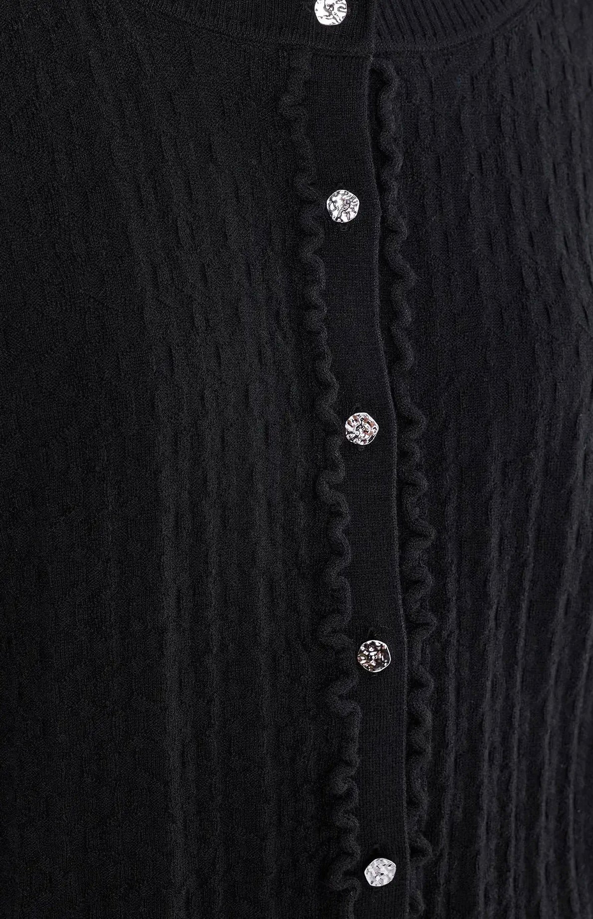 Liverpool Women's Long Sleeve Button Front Cardigan Sweater with Ruffles - OLIVIA'S