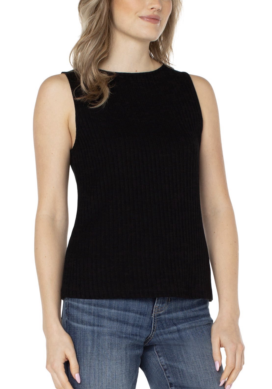 Liverpool Women's Sleeveless High Boatneck Knit Top - OLIVIA'S