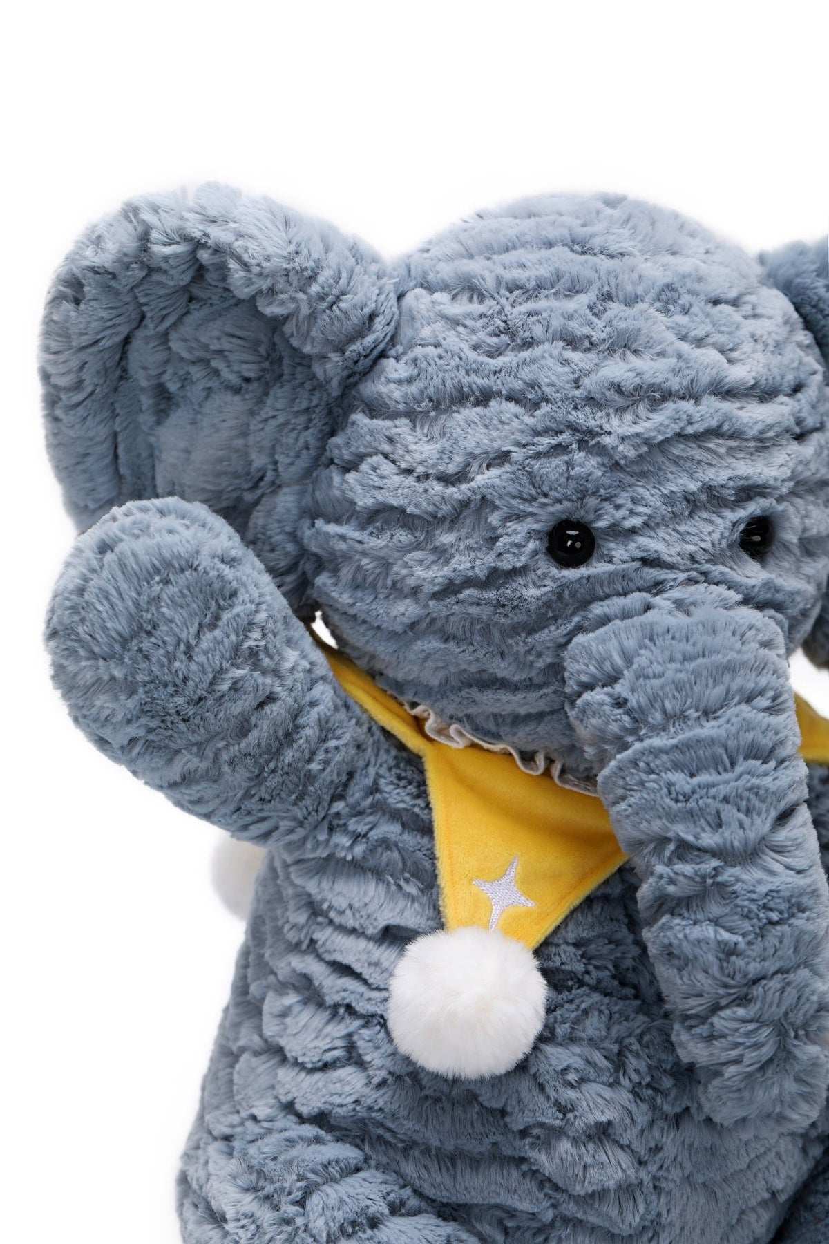 McHugs Starry Denim Elephant Weighted Plush Animal 7" - OLIVIA'S