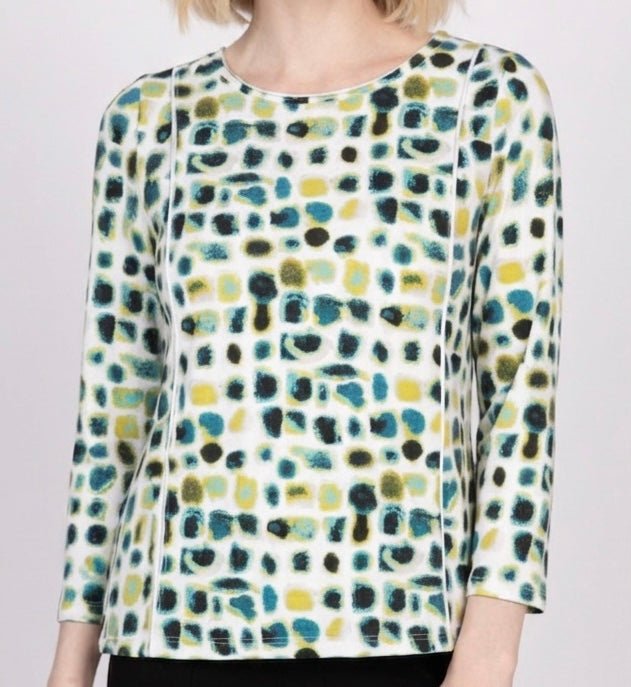 Oliva Women's Essential Knit Dot Layer Tee - OLIVIA'S