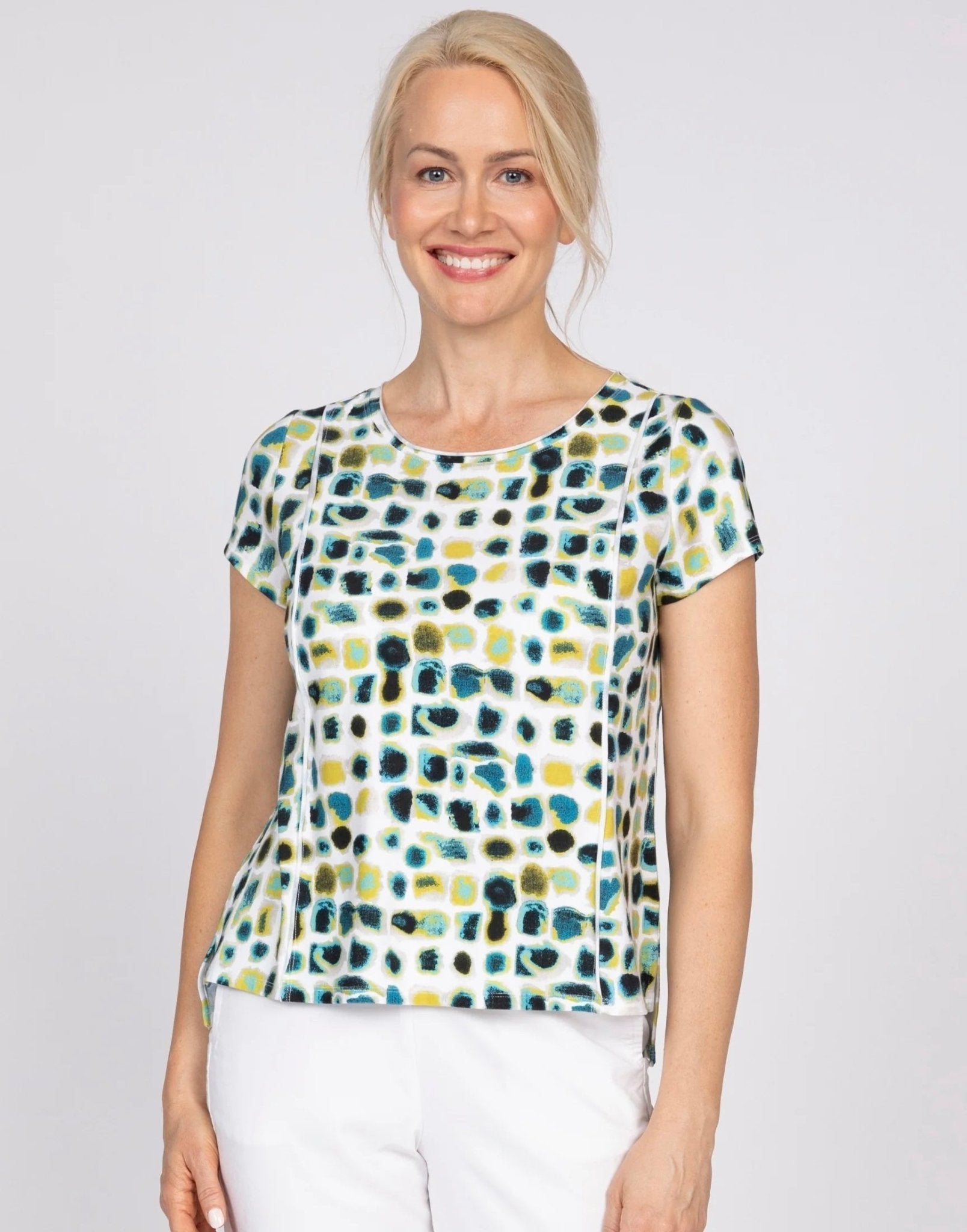 Olivia Women's Essential Knit Dot Cap Tee - OLIVIA'S