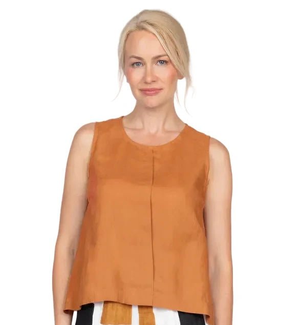 Olivia Women's Flax Linen Solid Tank - OLIVIA'S