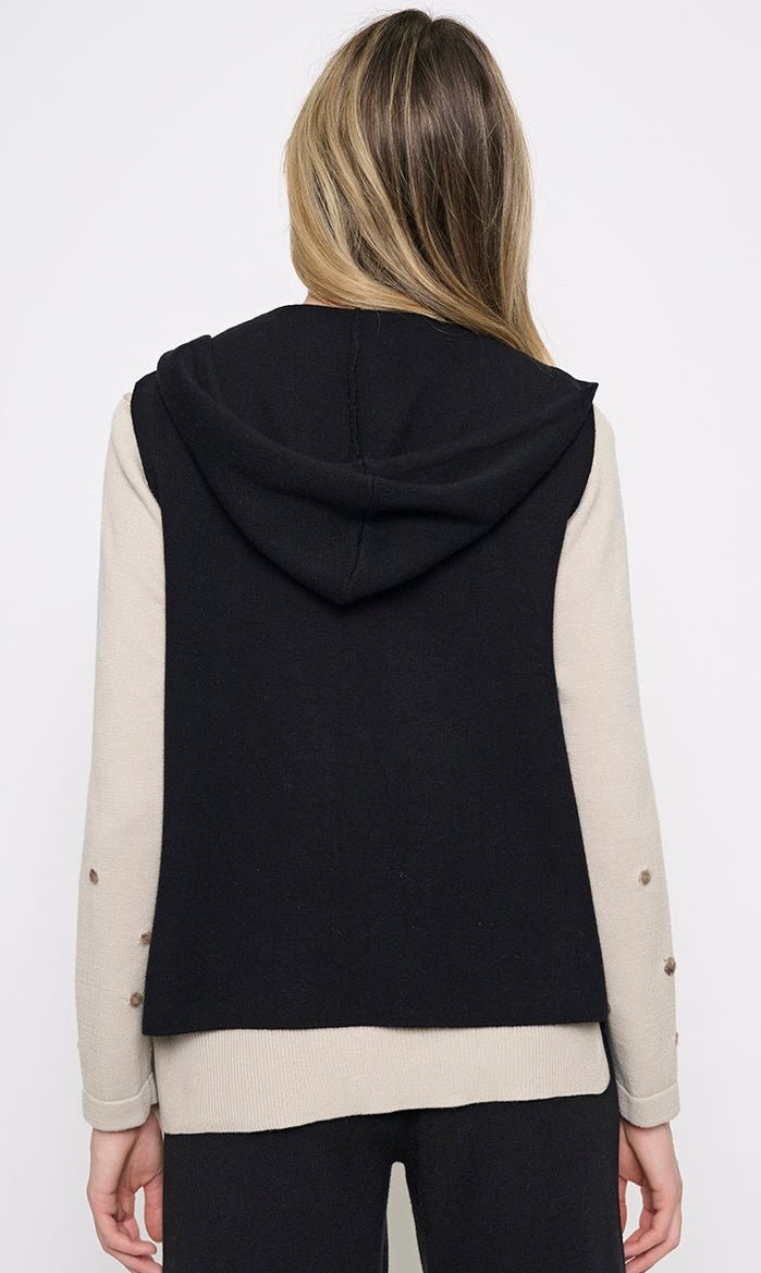 Picadilly Women's Zip-Trim Vest with Hood - OLIVIA'S