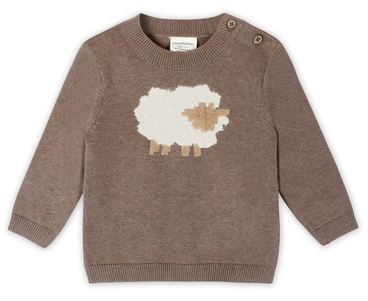Sheep Jacquard Knit Baby Pullover & Pant SET Organic Cotton - OLIVIA'S