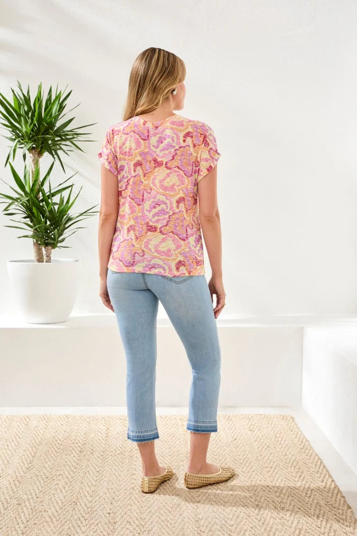 Tribal Cap Sleeve Top