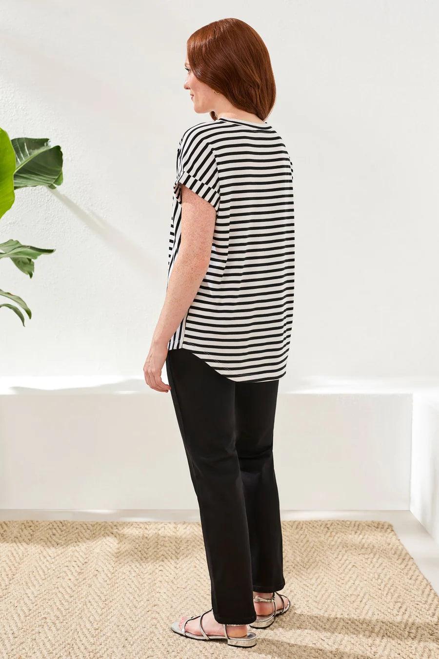Tribal Cuff Sleeve French Terry Top
