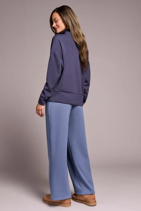 Tribal Drop Shoulder Funnel Neck Top - OLIVIA'S