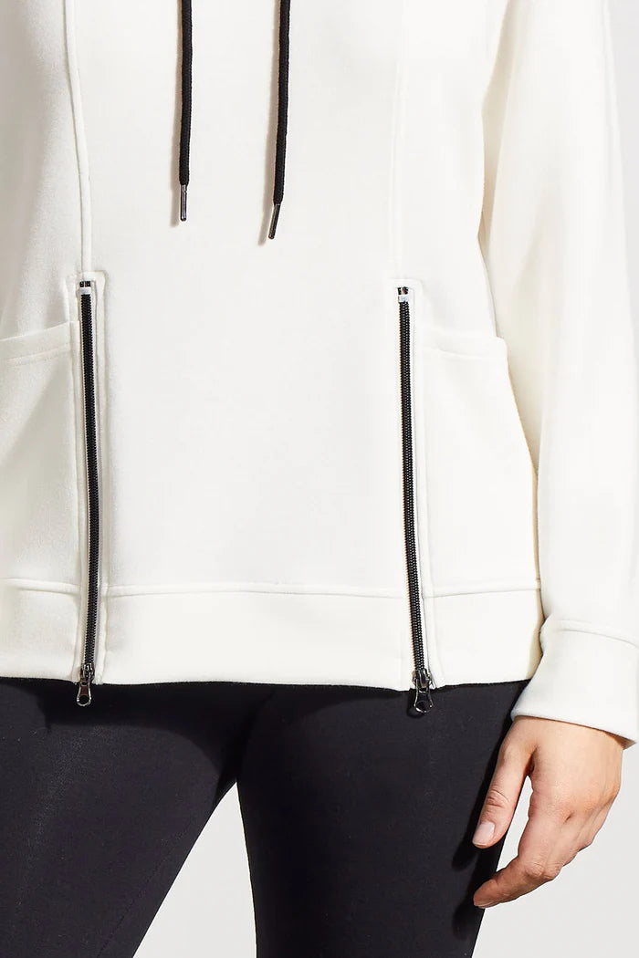Funnel Neck Top With Pockets