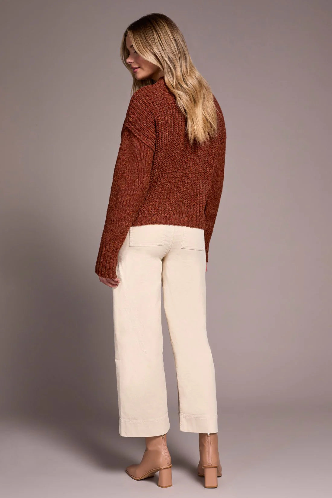 Textured Crew Neck Sweater