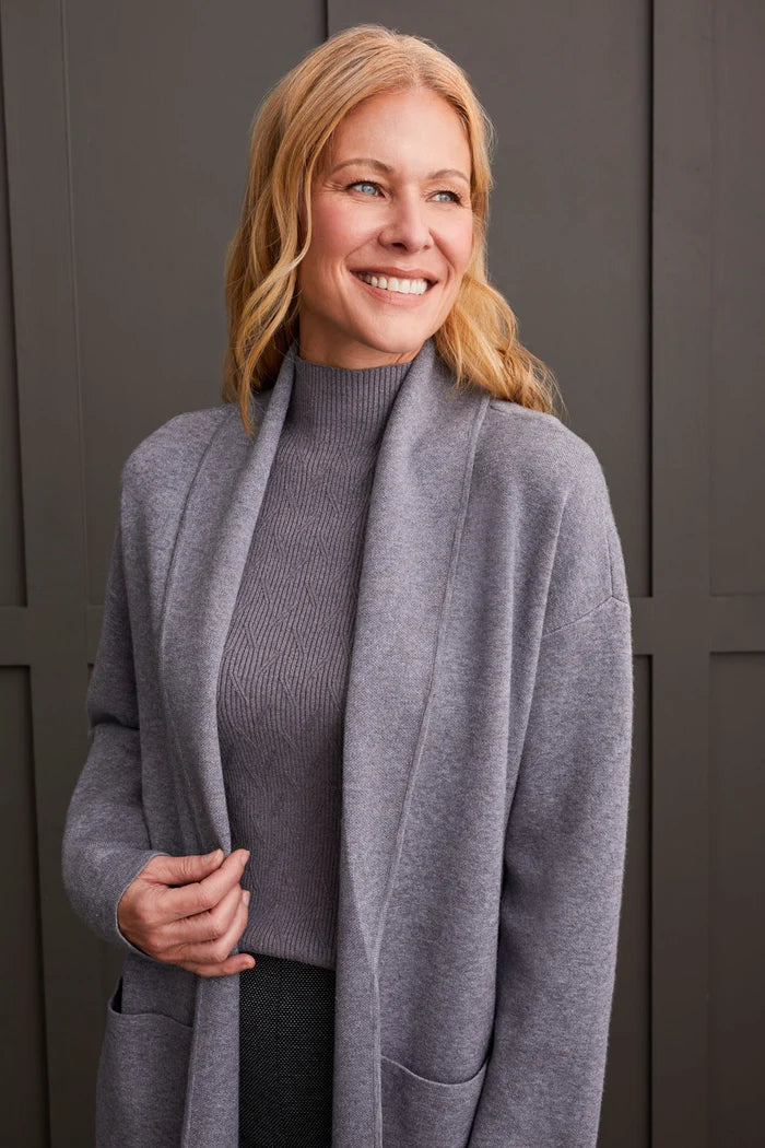 Coatigan With Patch Pockets