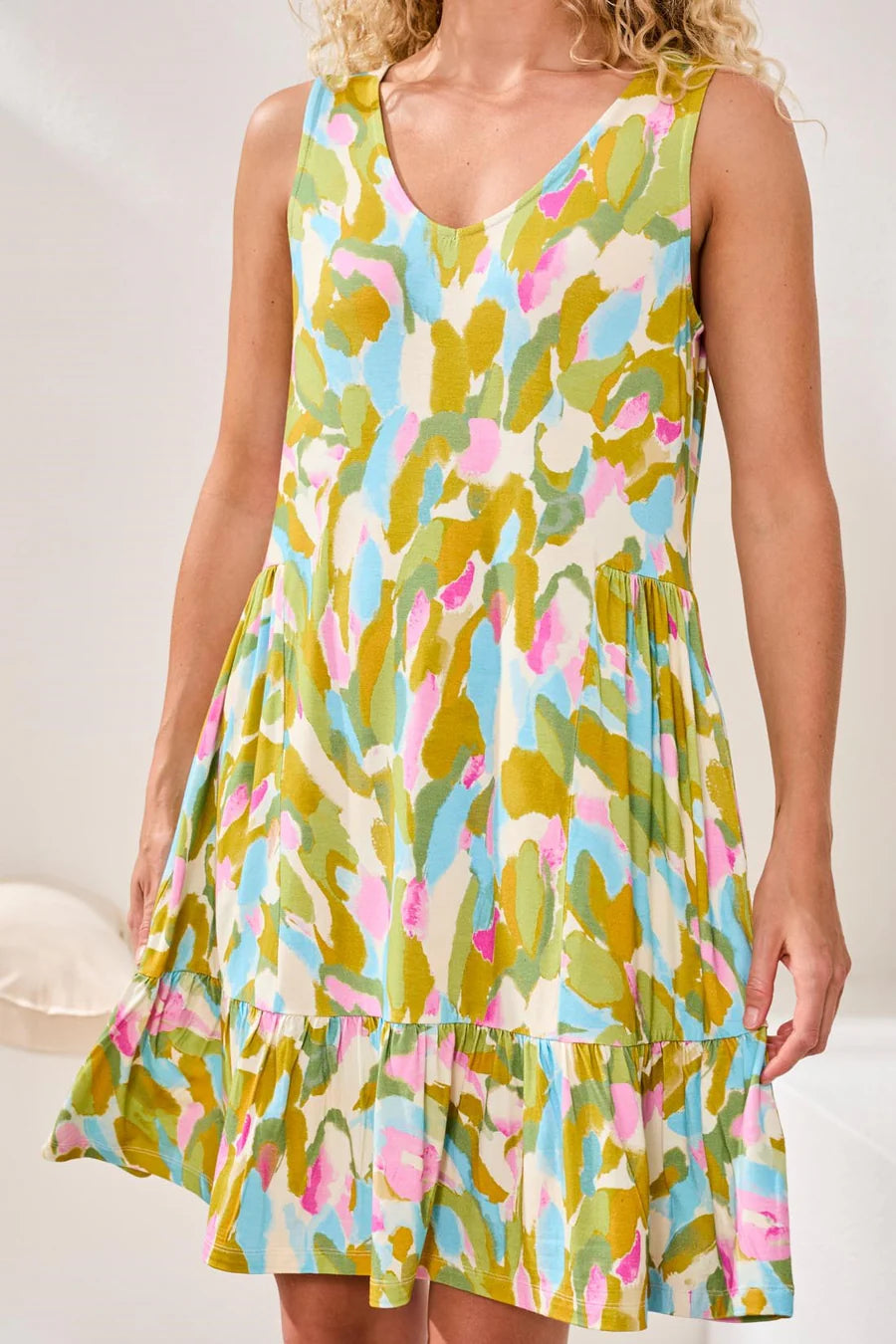 Tribal Sleeveless V-Neck Dress