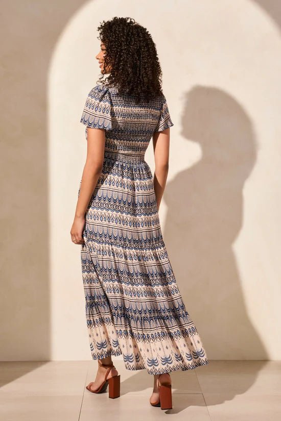Tribal Ruched Maxi Dress - OLIVIA'S
