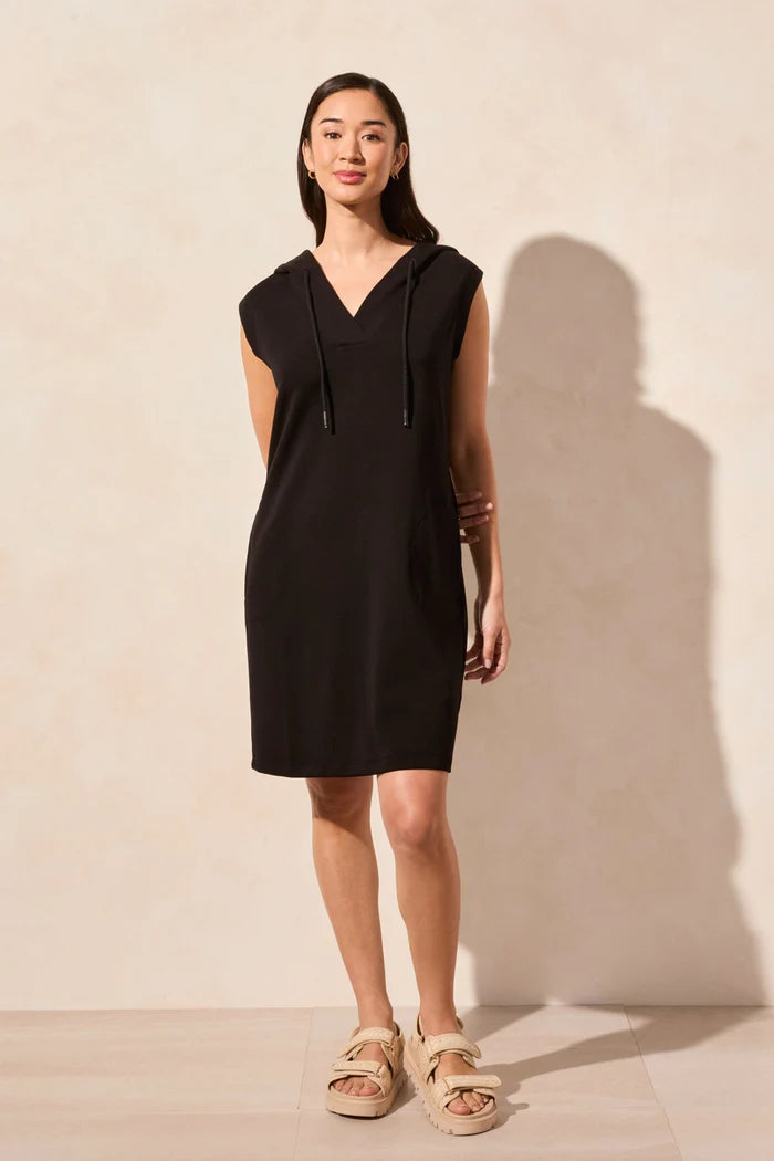 Techno Lux Sleeveless Hooded Dress
