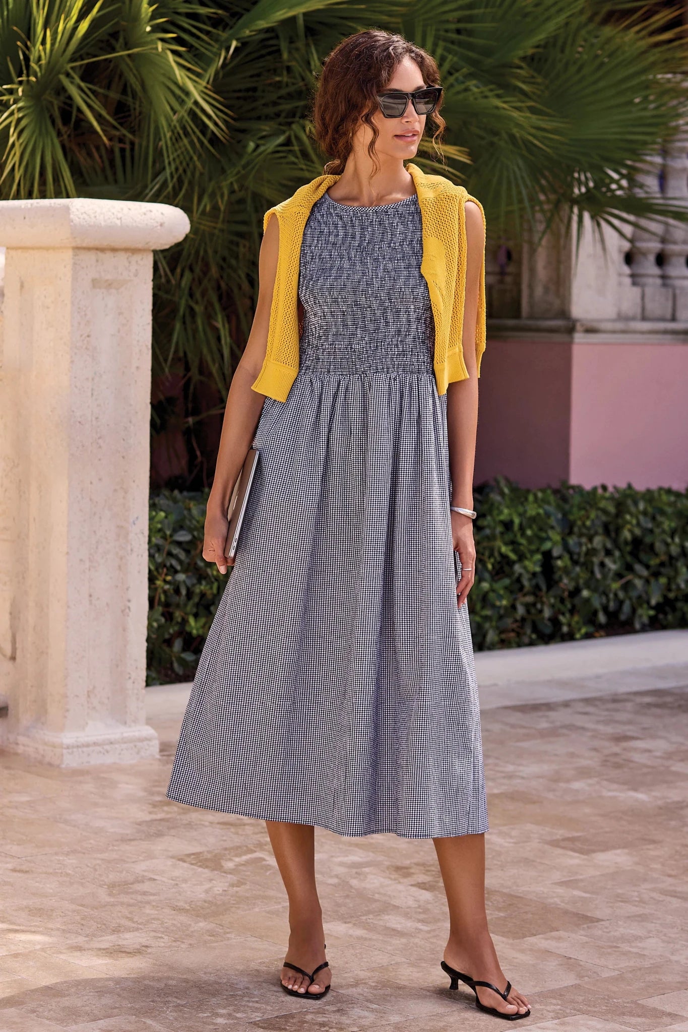 Tribal Sleeveless Dress With Smocking - OLIVIA'S