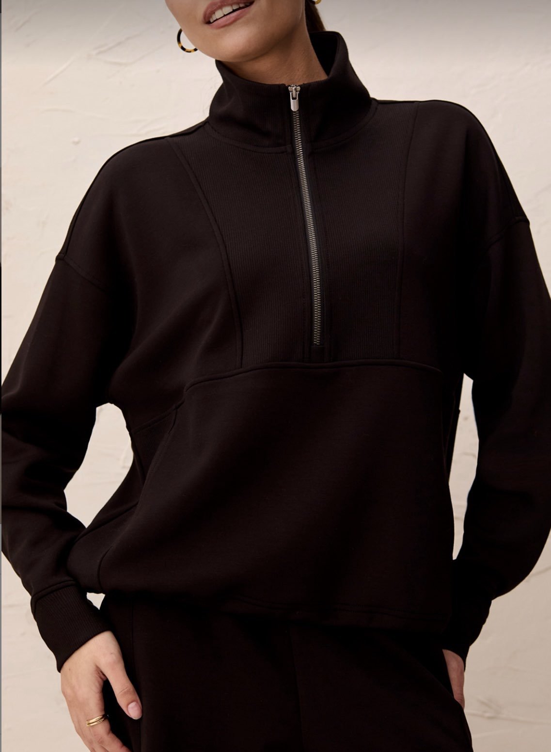 Tribal Women's Mock Neck Top W/Zipper - OLIVIA'S