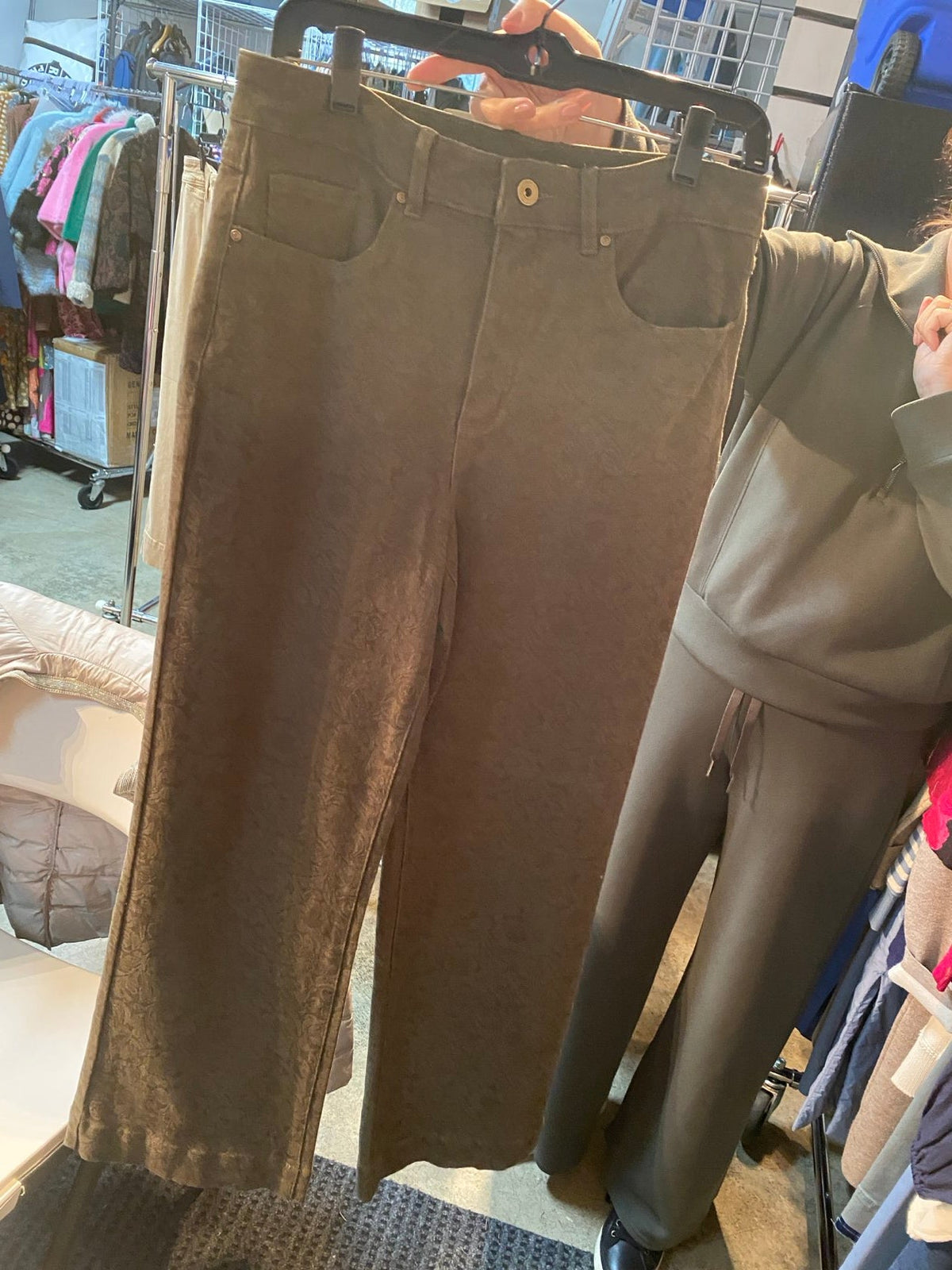 Tribal Women's Soft Pattern High Rise Wide Leg Twill Pants - OLIVIA'S